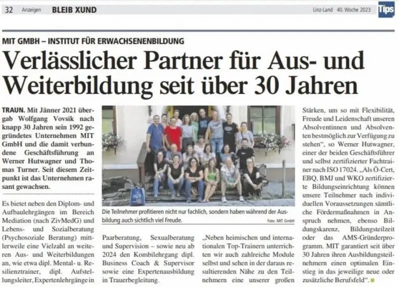 Berufsbegleitende Mediator Ausbildung Wien
